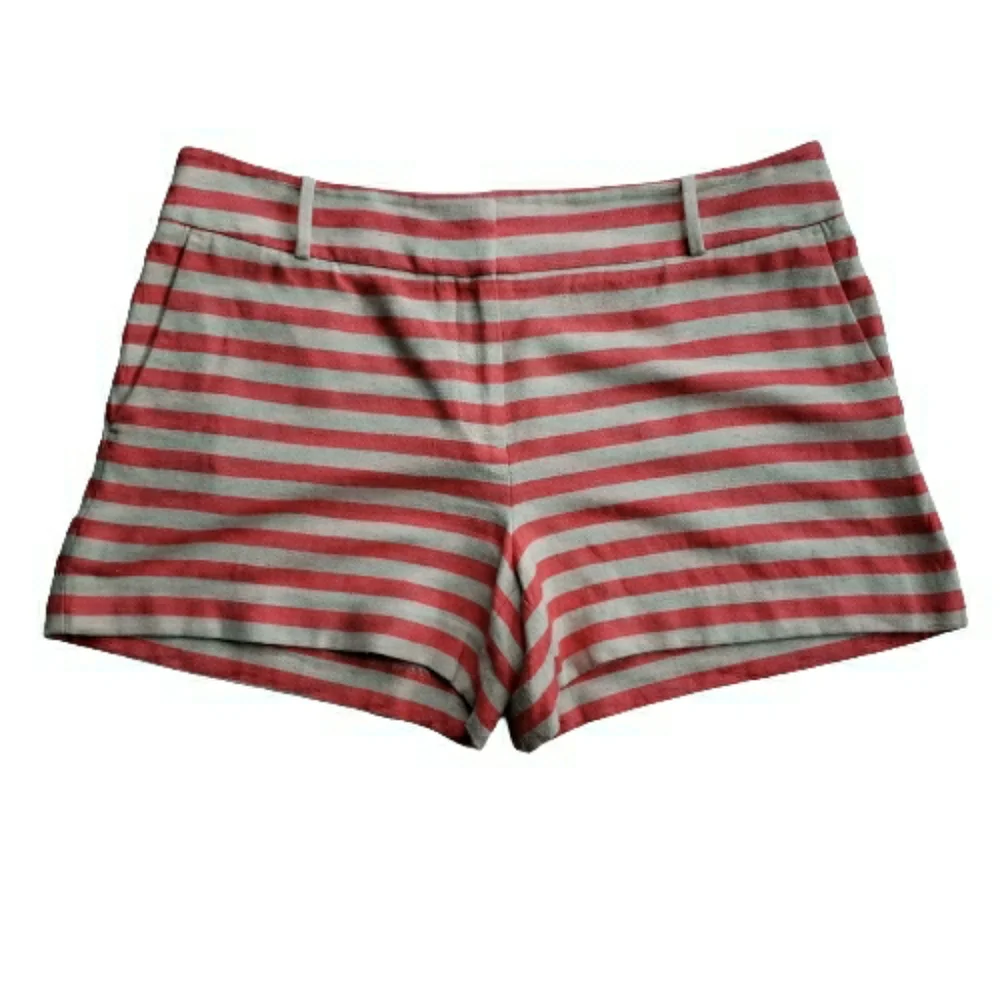 LOFT Riviera Striped Linen Blend Shorts